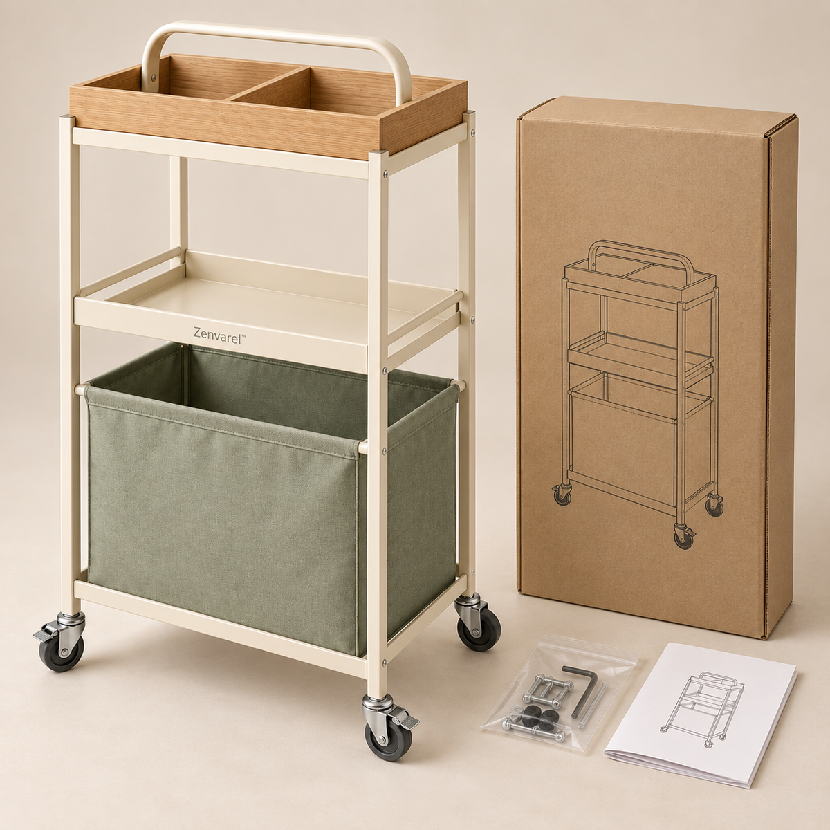 CarryFlow Laundry Cleaning Cart