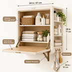 WallFold Fold-Down Laundry Station