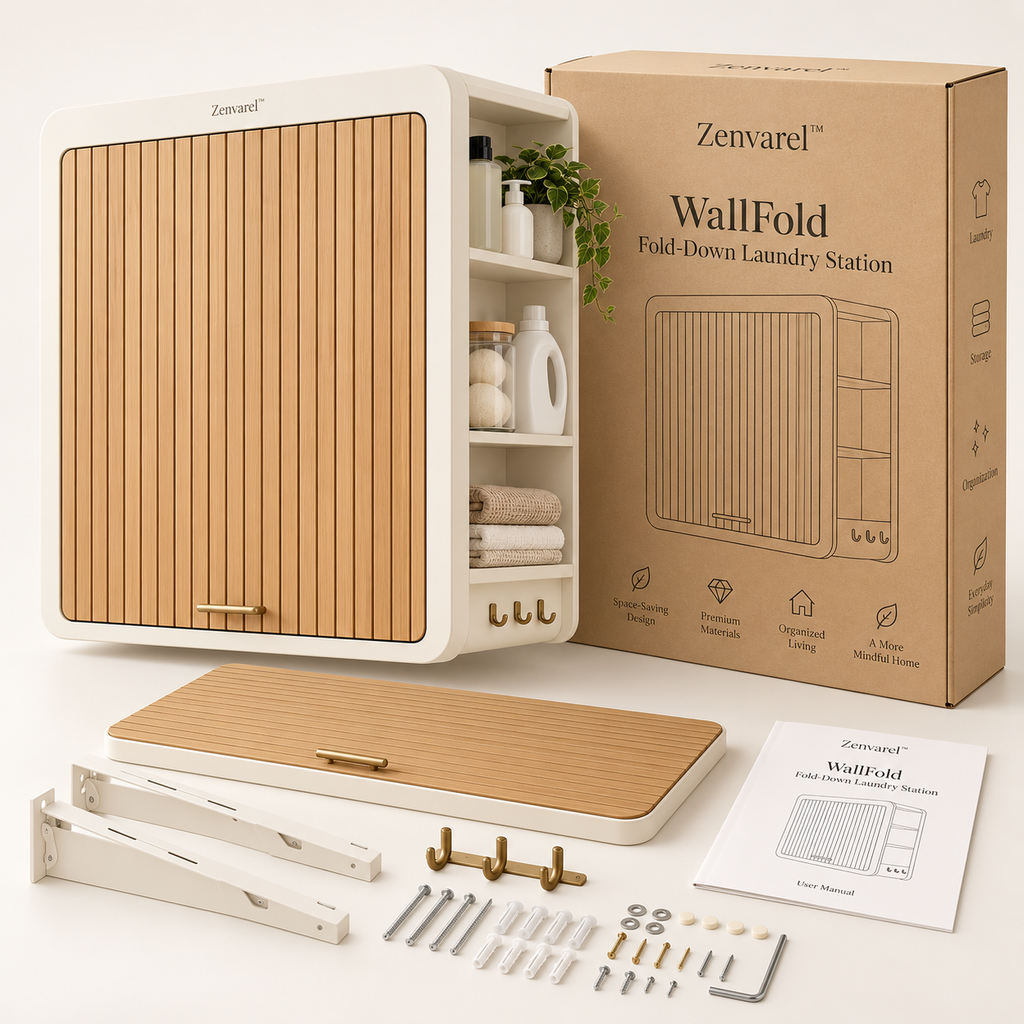 WallFold Fold-Down Laundry Station