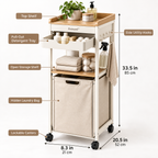 SlimGap Rolling Laundry Tower