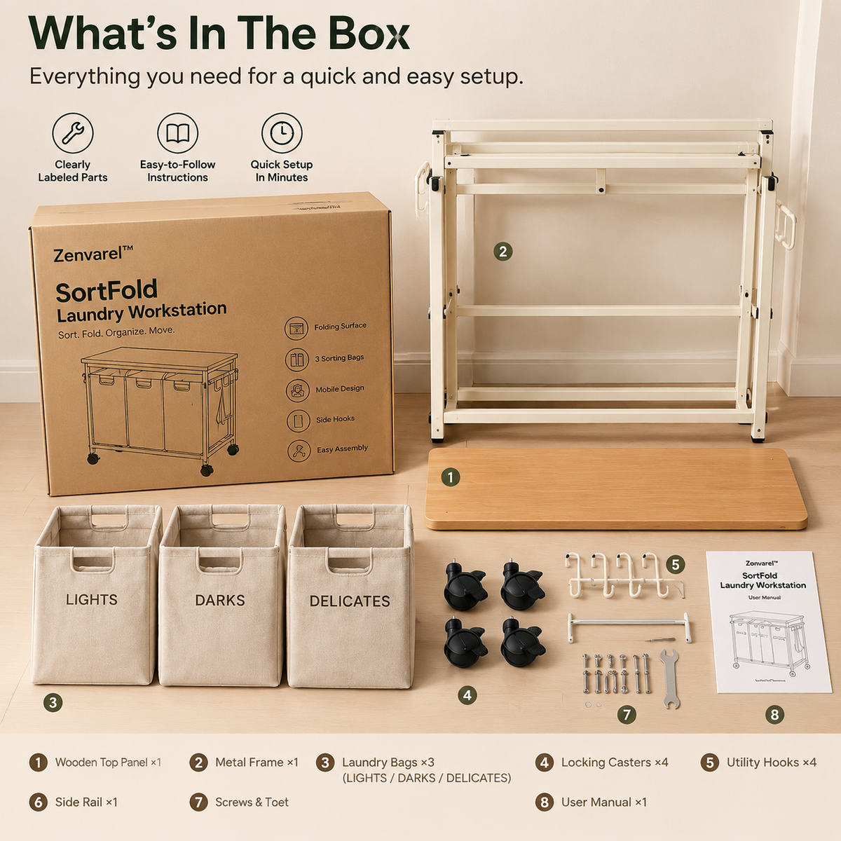 SortFold Laundry Workstation