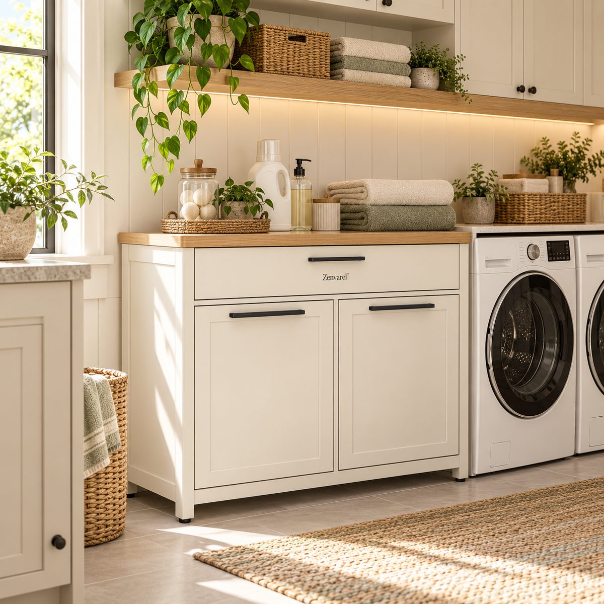 HideSort Laundry Hamper Cabinet