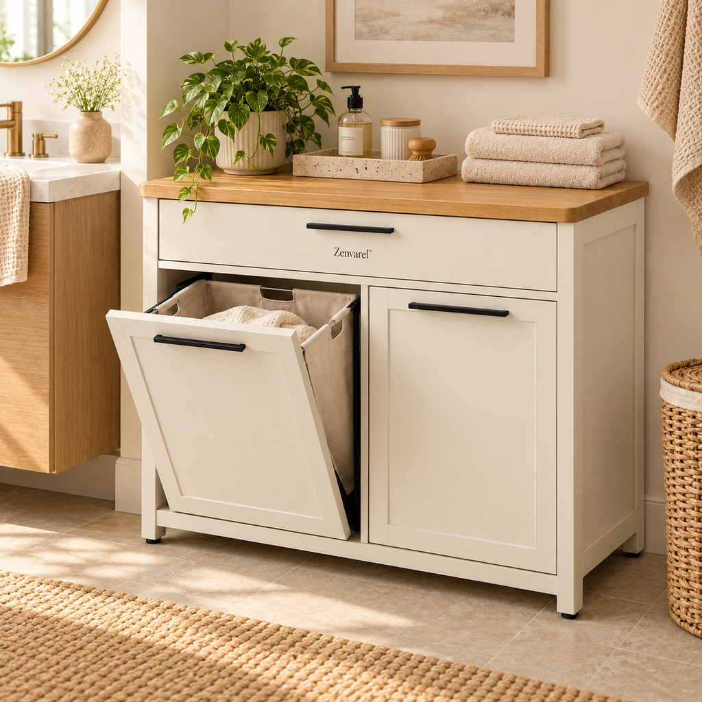 HideSort Laundry Hamper Cabinet