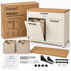 HideSort Laundry Hamper Cabinet