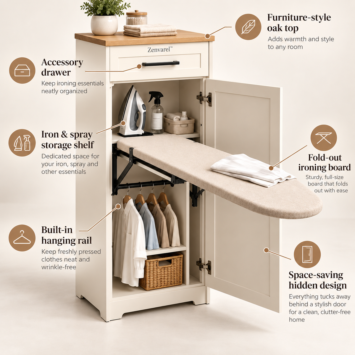 PressMate Ironing Station Cabinet