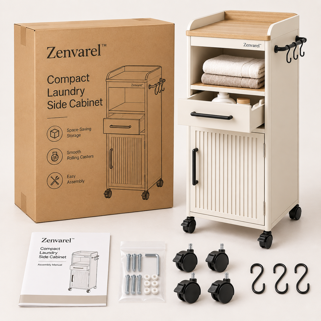 Compact Laundry Side Cabinet