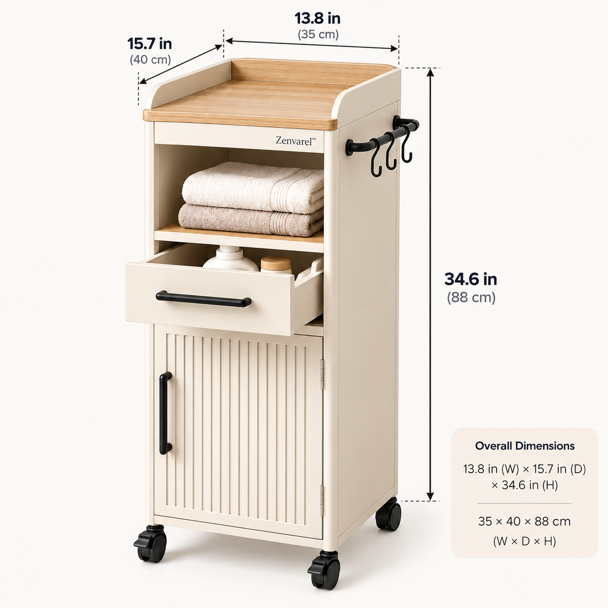 Compact Laundry Side Cabinet