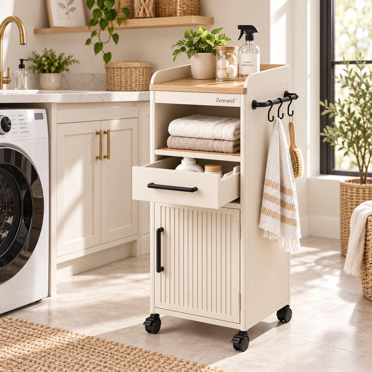 Compact Laundry Side Cabinet