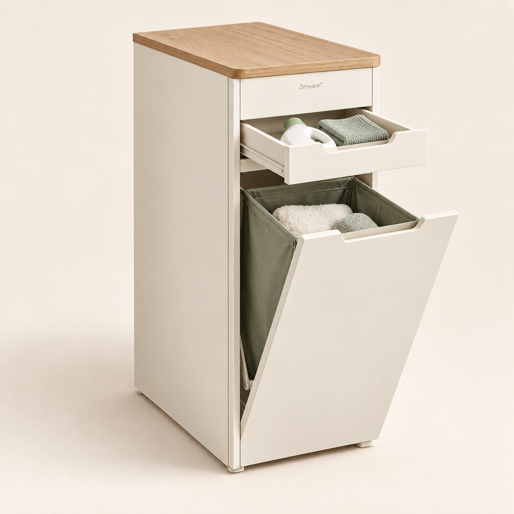 NookSort Compact Laundry Side Cabinet