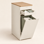 NookSort Compact Laundry Side Cabinet