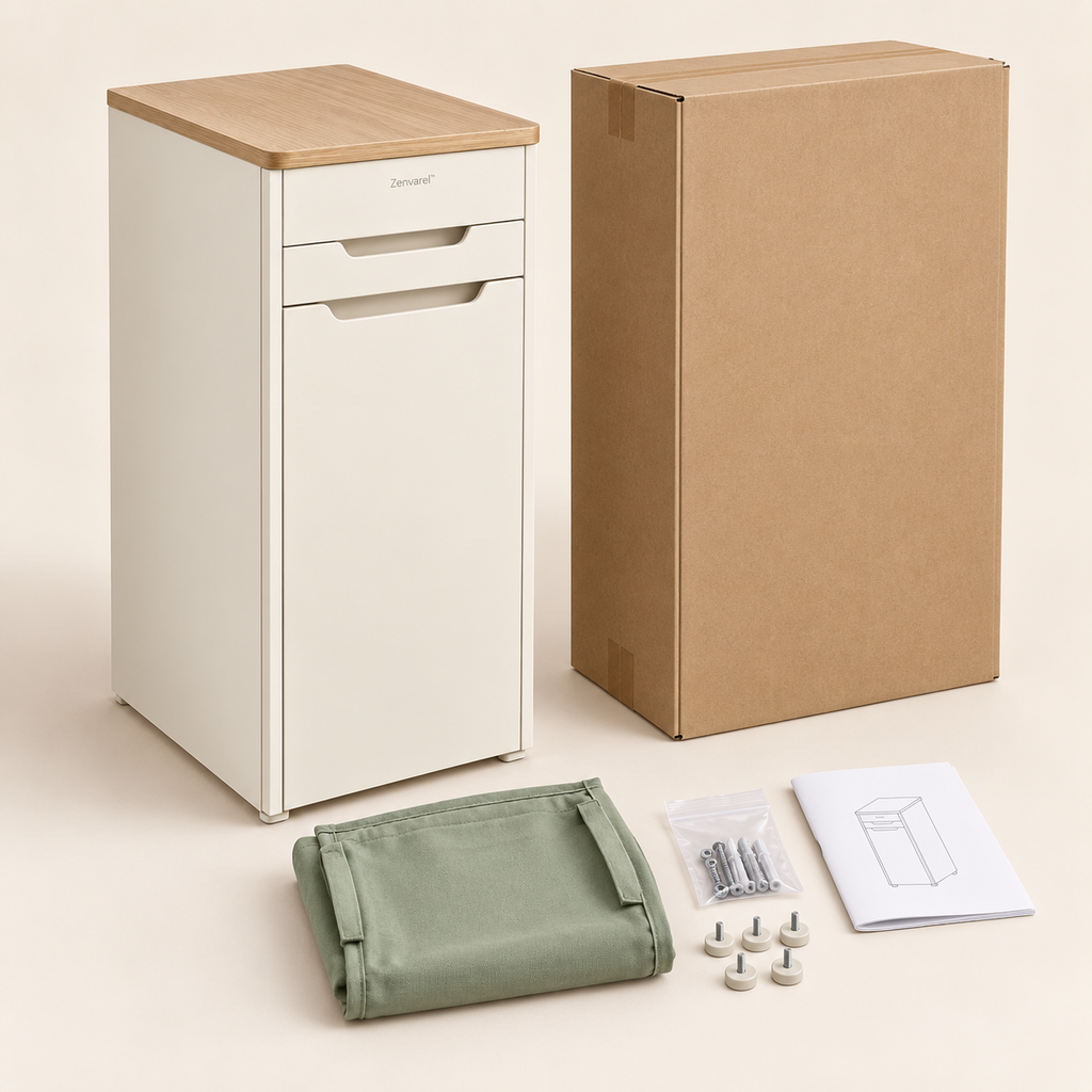 NookSort Compact Laundry Side Cabinet
