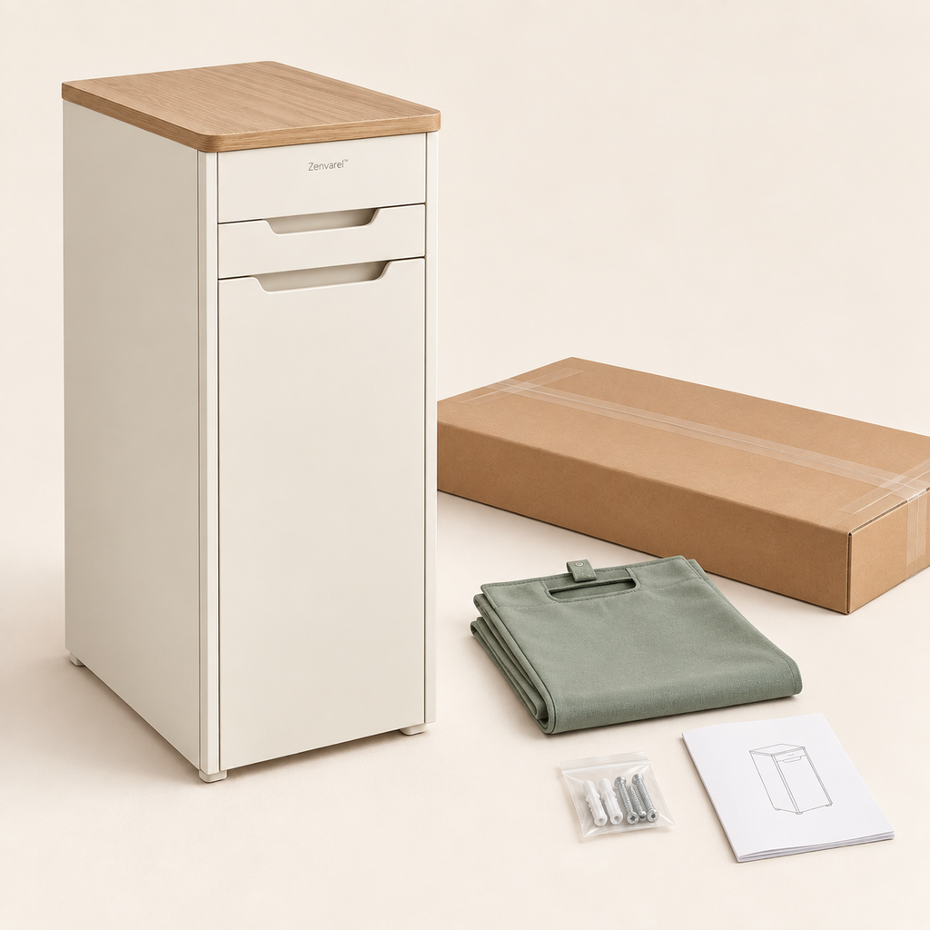 NookSort Compact Laundry Side Cabinet